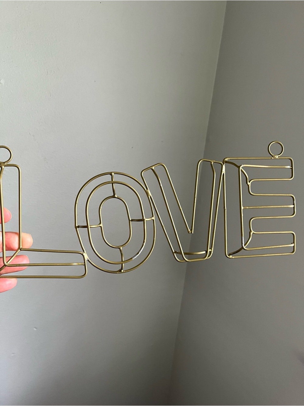 Love Gold Metal Sign Wall Art